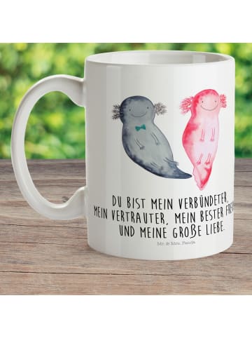 Kindertasse Axolotl Freundin mit Spruch in Weiß