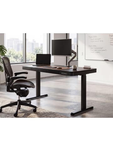 Höhenverstellbarer Schreibtisch KENLY in Schwarz - (W) 120 x (H) 72 x (L) 60 cm