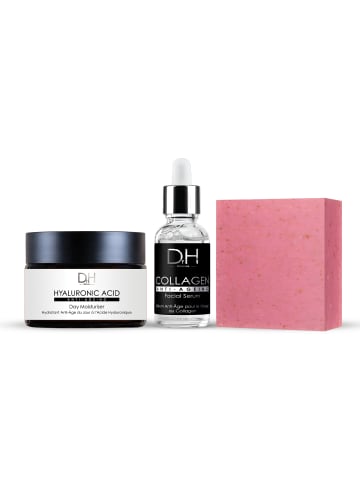 3tlg Kollagen + Hyaluronsäure Hautverjüngend Hautpflege-Geschenkset