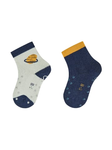 ABS Krabbelsocken 2er-Pack Planet in puder green