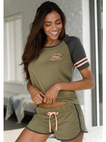 Shorty in grün-apricot