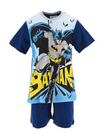 2tlg. Outfit: Schlafanzug Kurzarm Pyjama in Blau