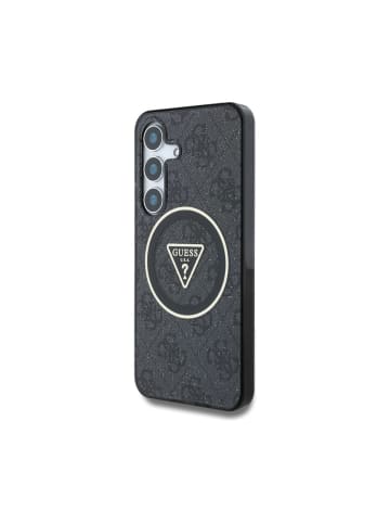 Guess 4G Glitter Triangle Buttons mit Magnetfunktion Hülle Samsung in Schwarz