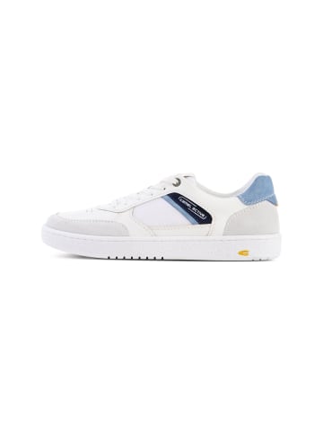 Sneaker aus Leder Mix mit Schnürung in Weiß