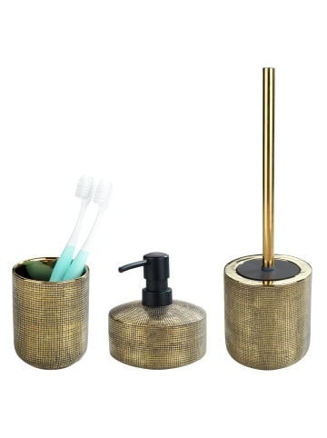 Bad-Accessoire Set Rivara, 3-teilig, Bad-Accessoire Set Mod. Rivara, 3-teilig in Gold