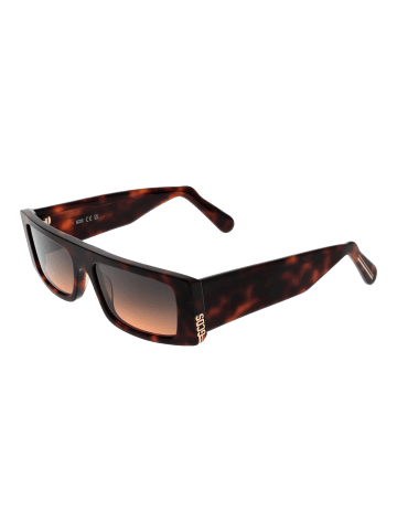 Unisex Sonnenbrille Rechtwinklig Braun