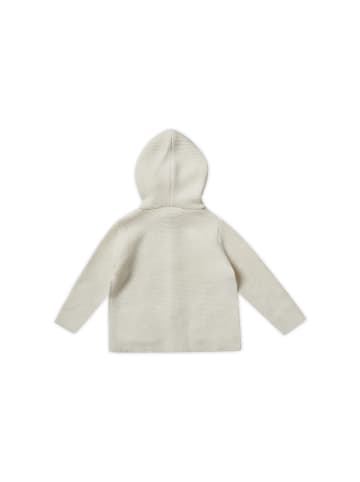 Strick-Cardigan mit Kapuze in white