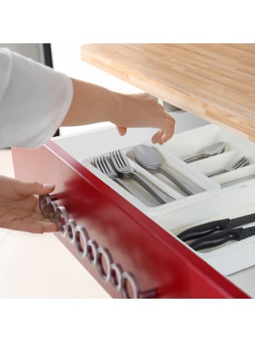 Besteckkasten in Weiß - (B)23,5 x (H)6 x (T)31,5 cm