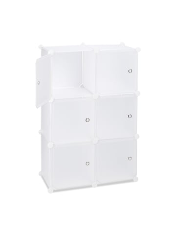 Regalsystem in Weiß - (B)66 x (H)98 x (T)32 cm