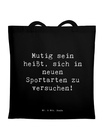 Tasche Spruch Neue Sportart versuchen mit Spruch in Schwarz