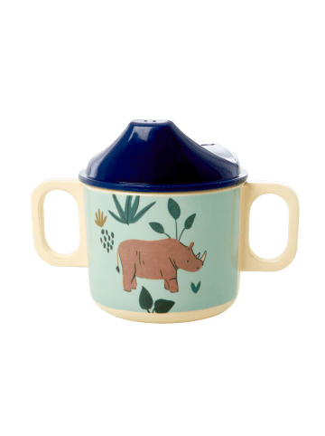 Melamin Schnabelbecher Jungle Animals in blau