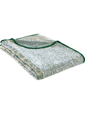 Jacquard, Baumwollmischung Tagesdecke in kiesel