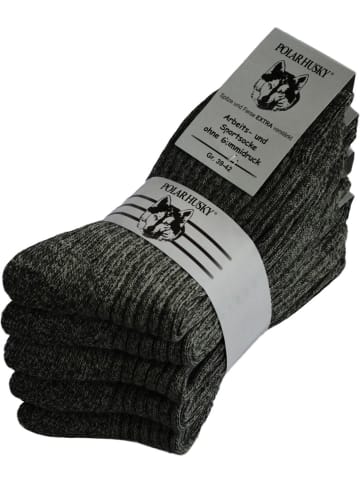 5 Paar Norweger-Socken in Anthrazit