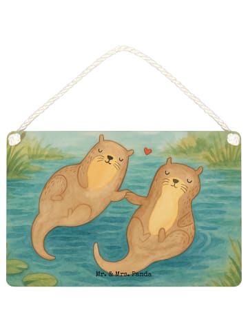 Wandbild Holz Otter Hände halten Design ohne Sp... in Weiß