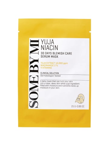Tuchmaske Yuja Niacin 30 Days Blemish Care Serum Mask, 25 g