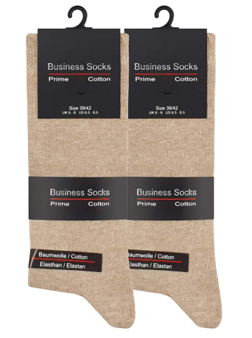 10 Paar Business Socken Prime Cotton in braun