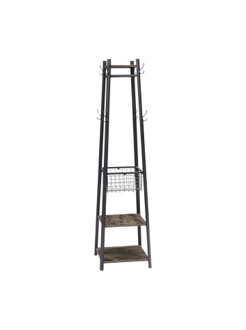 Garderobenständer in Schwarz/ Grau - (B)43 x (H)181 x (T)43 cm