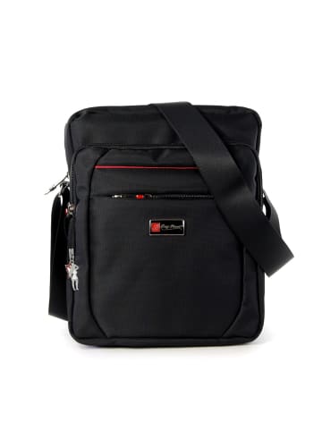 Umhängetasche Polyester schwarz ca. 22cm