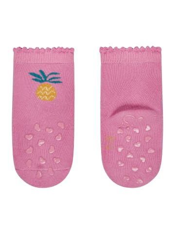 ABS Krabbelsocken 2er-Pack Ananas in rosa