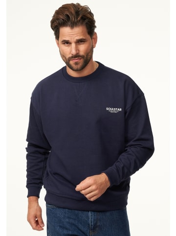 Sweatshirt - S2PAJU Oversize Pullover Crew-Neck Sweater in Navy