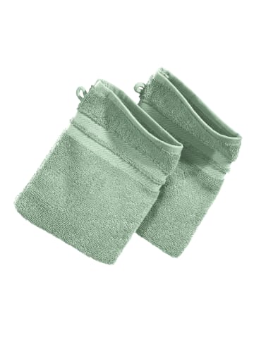 Bio Waschhandschuh 2er-Pack Tübingen in jade