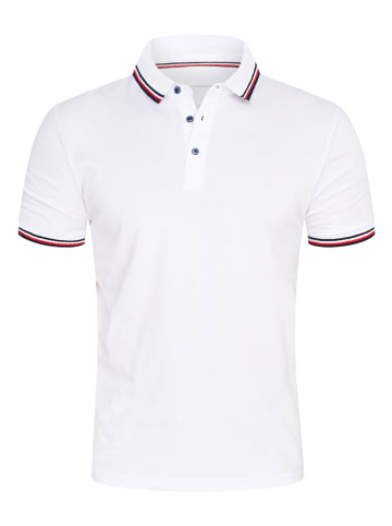 Poloshirt - RRSTOWE Kurzarm Polo-Hemd T-Shirt in Piqué-Qualität in Weiß