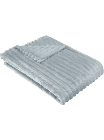Fleece, Microfaser Wohndecke Aosta in silbergrau