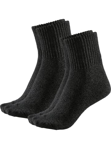 Frottee, Thermo Thermo-Socken 2 Paar in anthrazit meliert