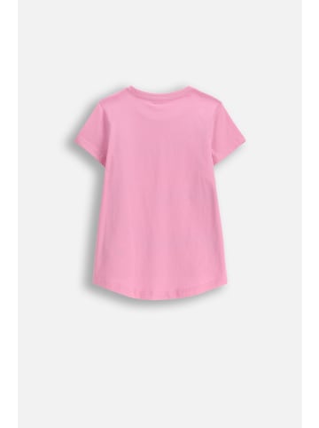Baumwoll-T-Shirt mit kurzen Ärmeln in gedämpftes Rosa