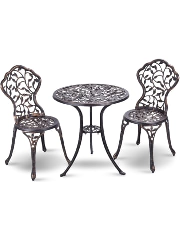 3tlg. Antik Bistroset in Bronze