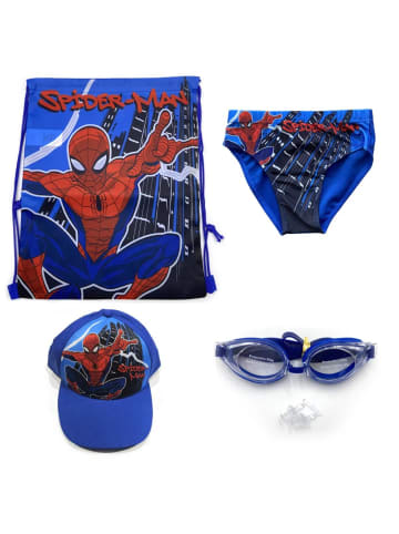 Spiderman Web Swing 4-teiliges Strandset (Turnbeutel + Baseballkappe