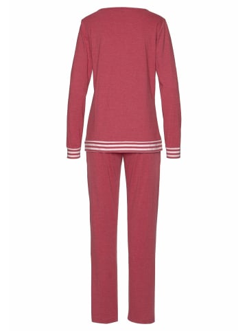 Pyjama in dunkelrot-meliert