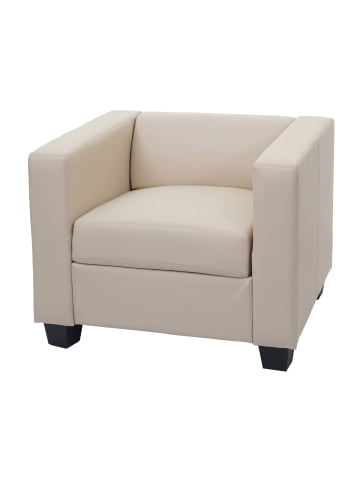 Sessel Lille, Leder, creme