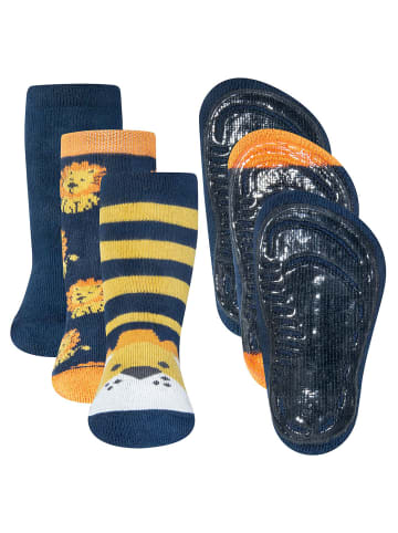 Stoppersocken 3er Pack Löwe in bunt