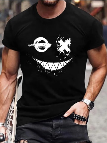 T-Shirt Face SCHWARZ