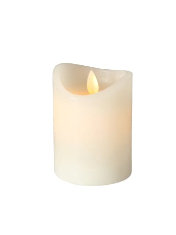 LED Kerze Bino mit Timer und Swing Flame in cremeweiss