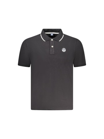 Schwarz Baumwolle Herren Polo Hemd