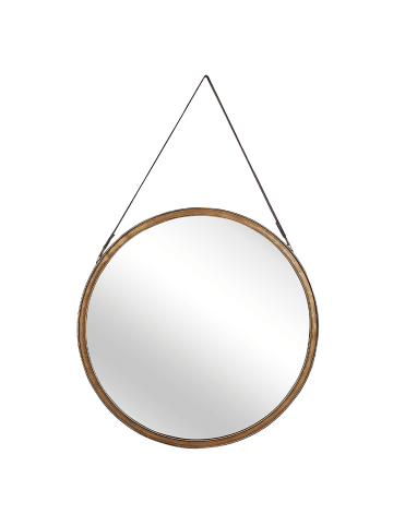 Wandspiegel AUTUN in Gold/Braun - (W) 60 x (H) 60 x (L) 3 cm Vertikal