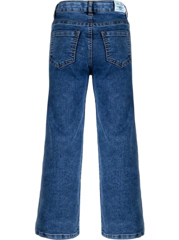 Wide Leg Jeans high waist slim fit in medium blue