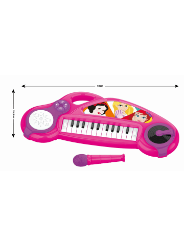 Prinzessinnen Keyboard mit Licht & Mikrofon 24 Tasten