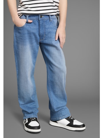 Loose-fit-Jeans in blue stone washed