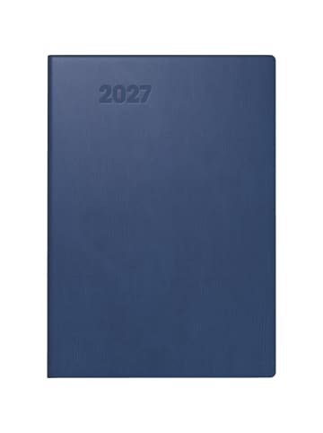 Taschenkalender 713 7x10cm 1 Woche/2 Seiten Kunststoff dunkelblau 2027
