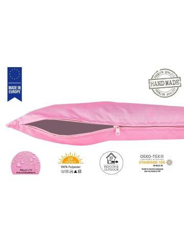 2er Set Outdoor Kissenhülle 60x60cm Uni in Rosa