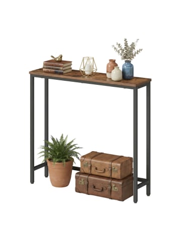 Flurtisch Barnet in Braun-Schwarz - (B)80 x (H)81.2 x (T)20 cm