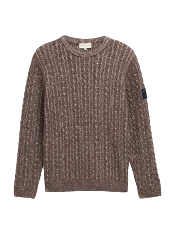 Pullover in braun meliert