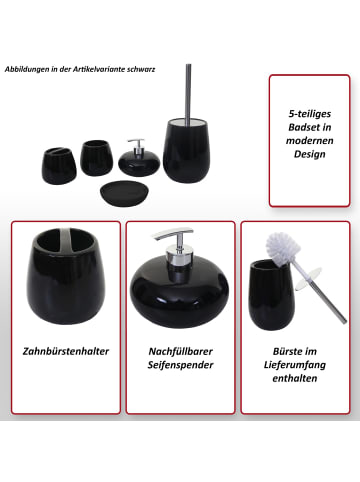 5-teiliges Badset C72, Grau