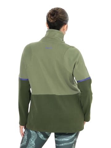 Sweatjacke in olivgrün