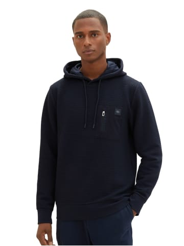 Sweatshirt QUILTED HOODIE in Blau