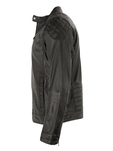 Lederjacke Lammnappa in Schwarz