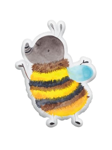Dekokissen Hummel flauschig ohne Spruch in Weiß